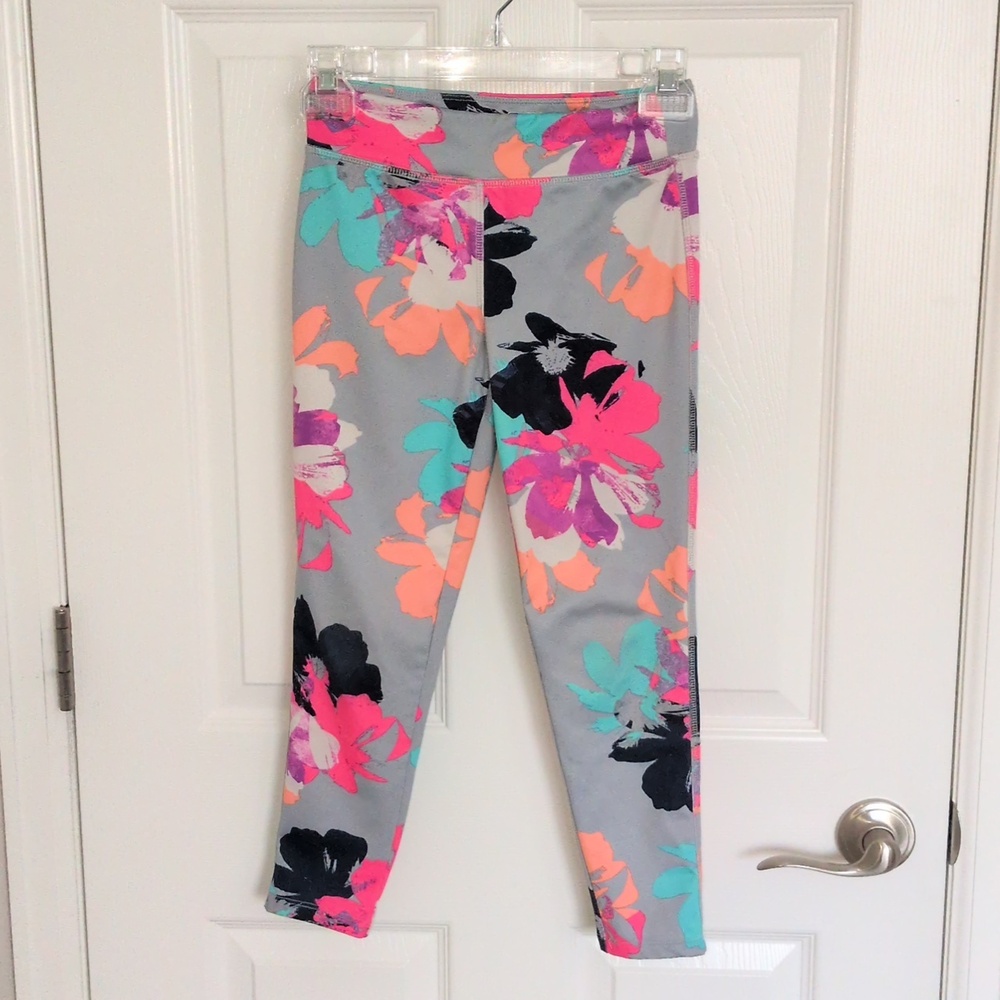 GapFit Cool Gray Print Leggings - M